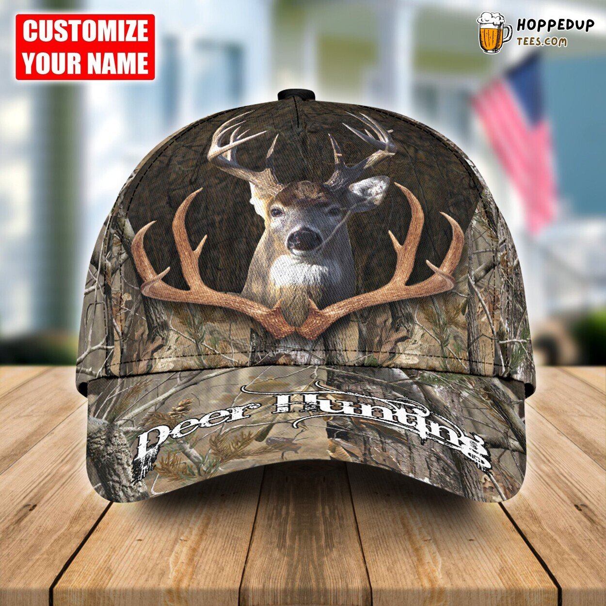 Personalized 3D Print Deer Camo In Antler Hunting Classic Baseball Cap