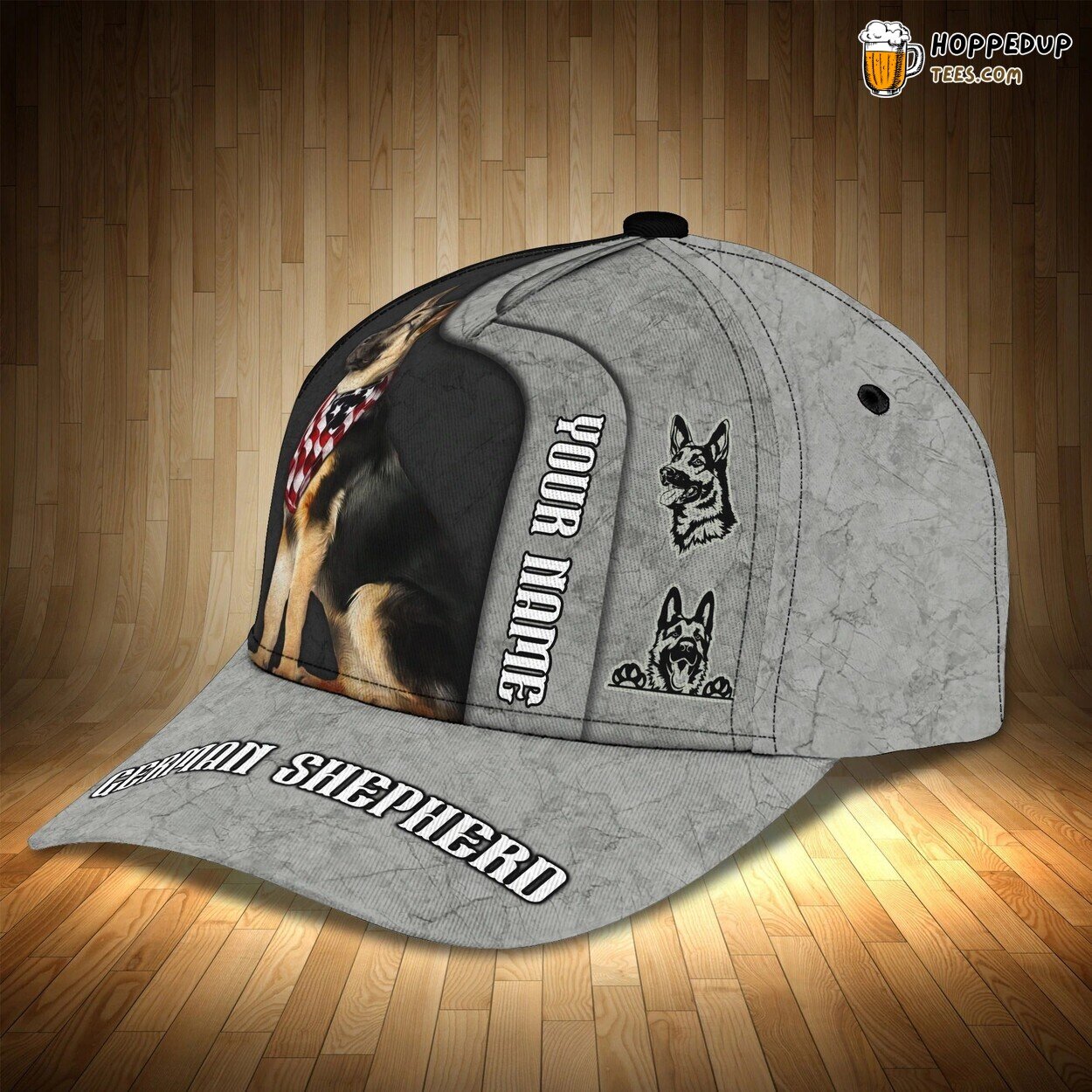 Personalized 3D Print German Shepherd Dog Cap Men Women Dog Lover Gift