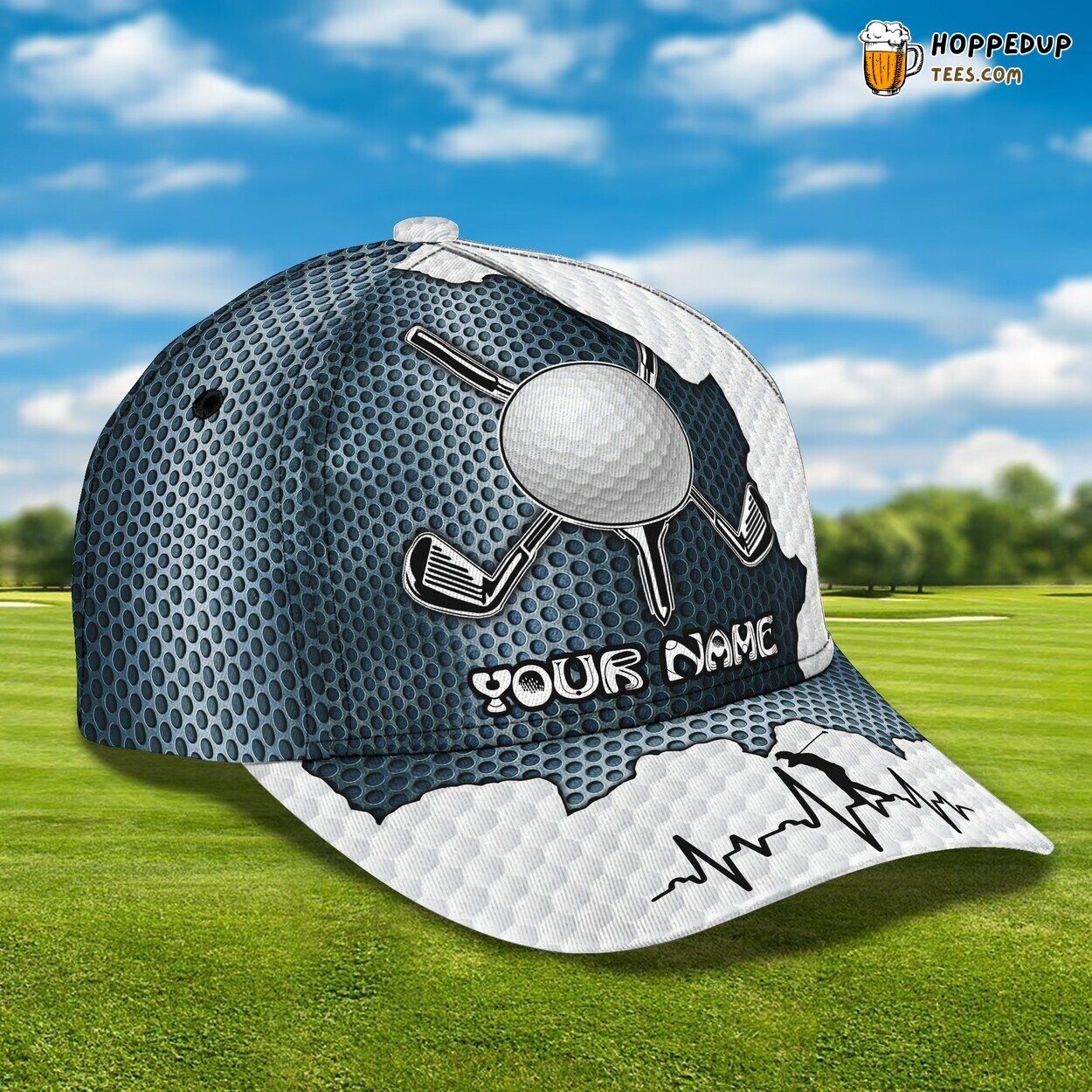 Personalized 3D Print Mens Golf Cap Birthday Golfer Friend Boyfriend Gift