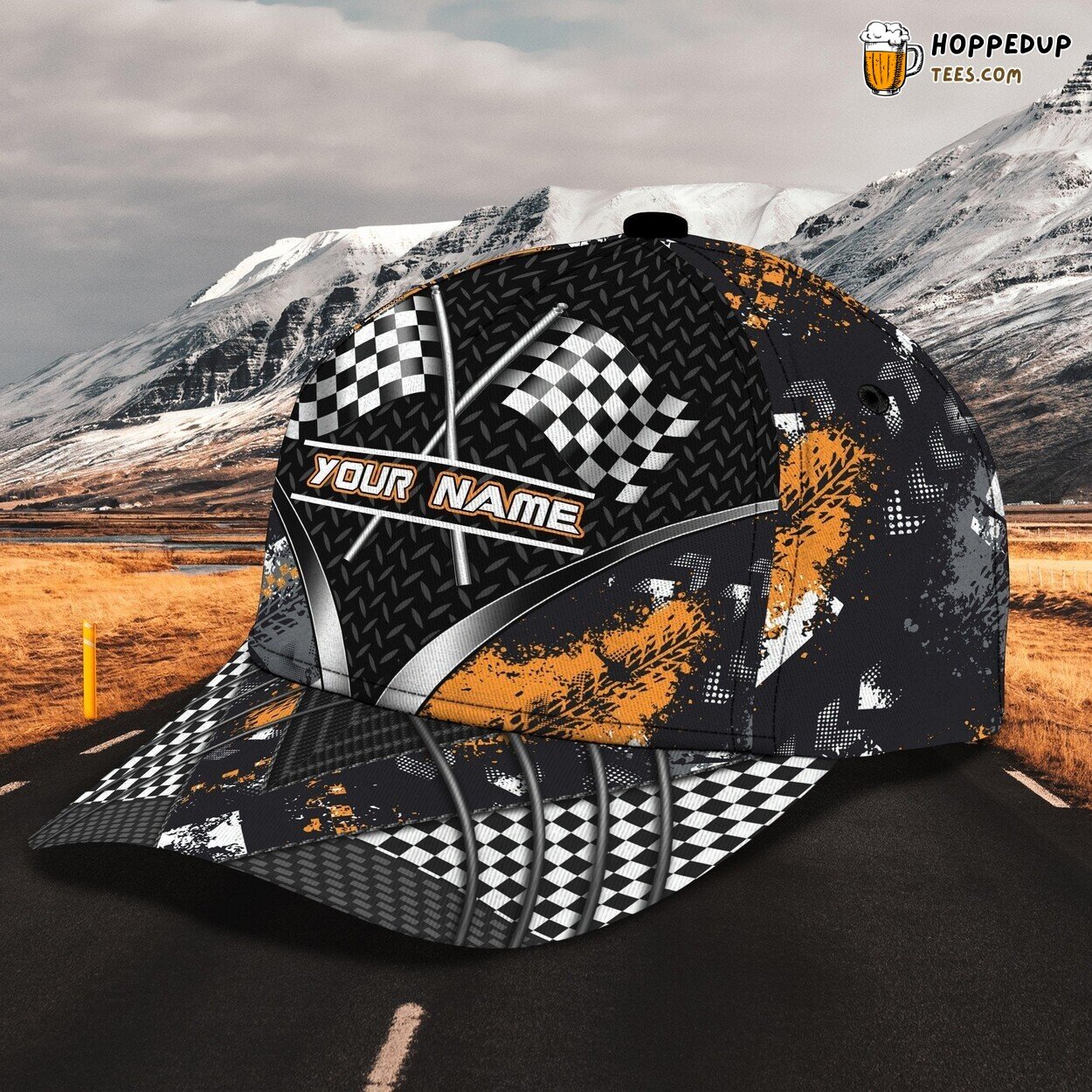 Personalized 3D Racer Baseball Cap Classic Racing Design Hat