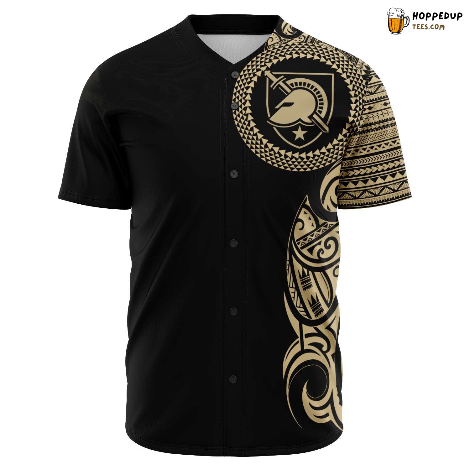 Personalized Army Black Knights Polynesian Baseball Tee Jersey Shirts 3D