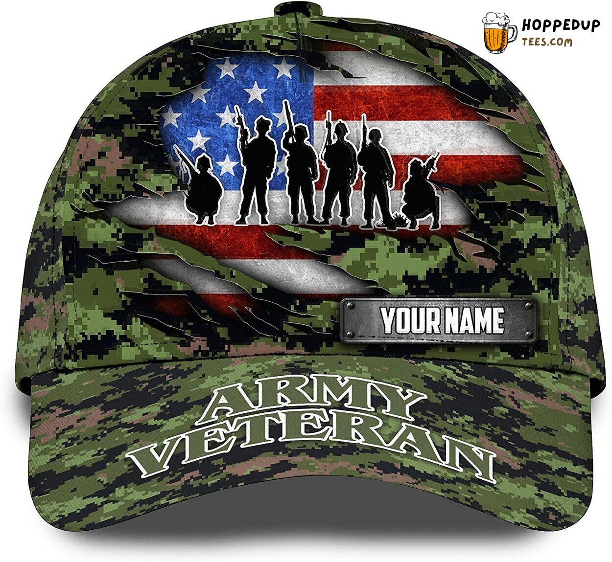 Personalized Army Veteran 3D Cap Unique Gift Design