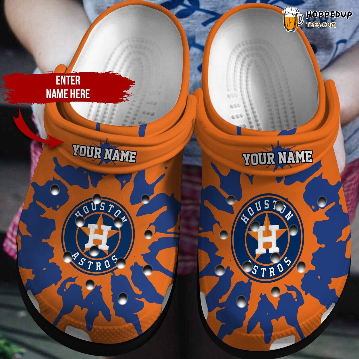 Personalized Astros Crocbland Custom Name Comfortable Clog Shoes