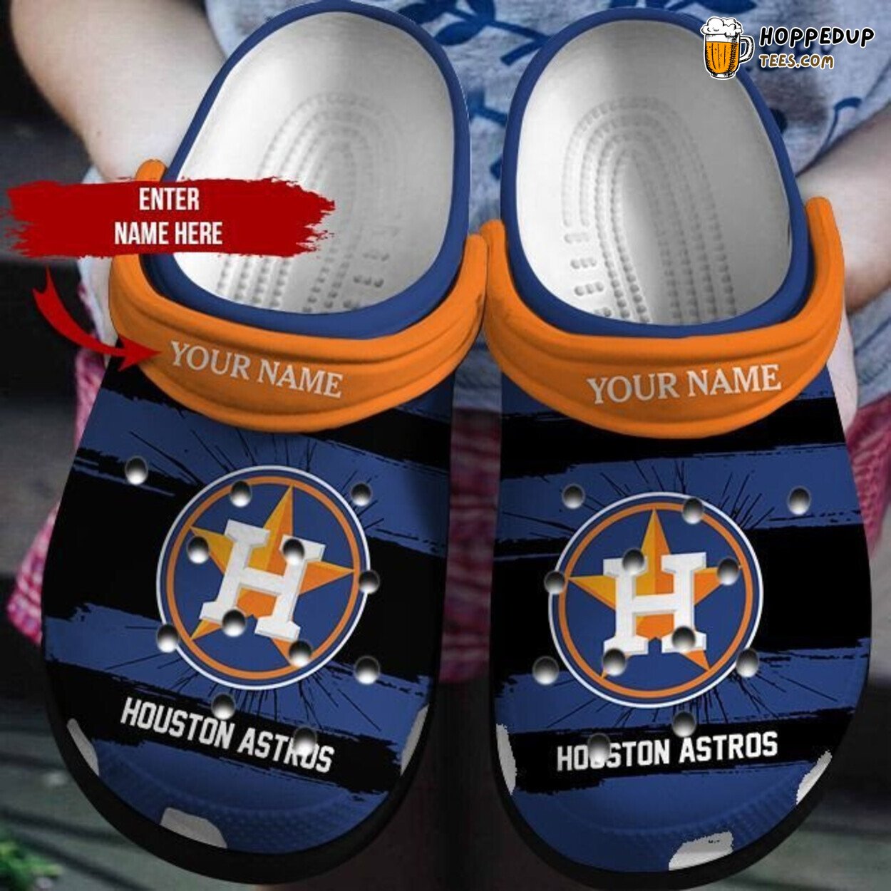 Personalized Astros Themed Unique Comfortable Crocbland Clog