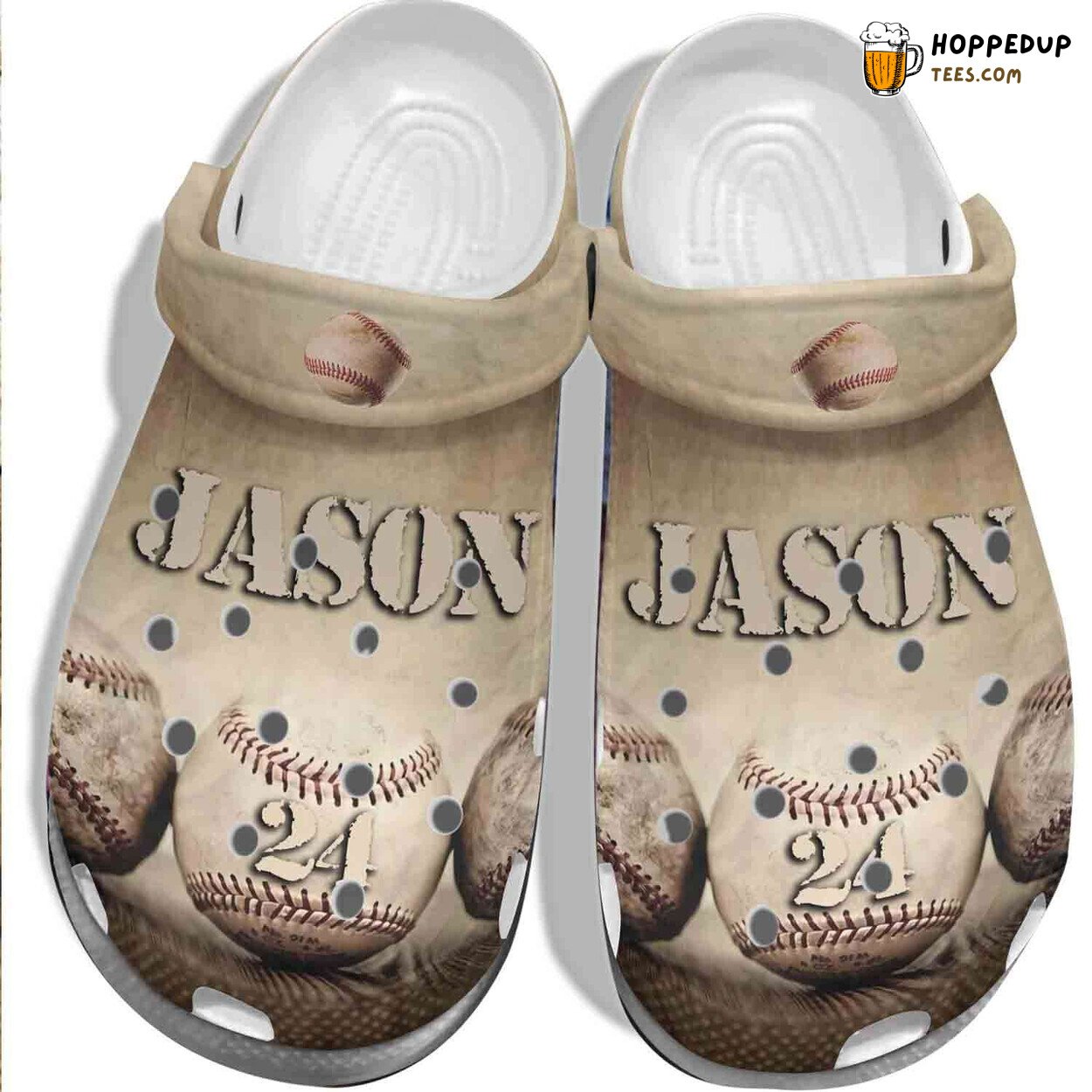 Personalized Baseball Ball Theme Classic Comfortable Clogs Sports Shoes