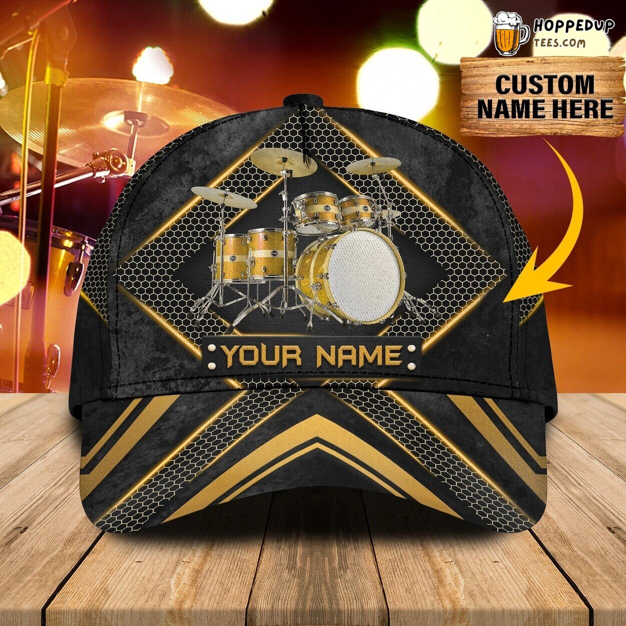 Personalized Baseball Cap Drummer Friend Dad Drum Lover 3D Gift Son Hat