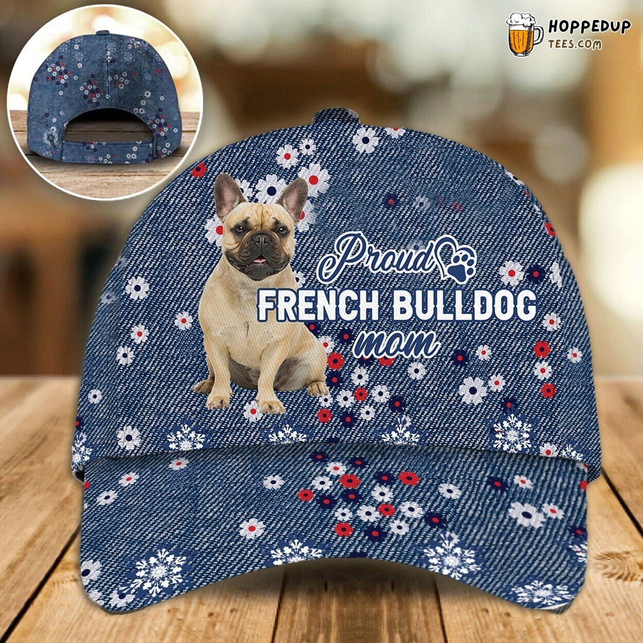 Personalized Baseball Cap Pet Photo French Bulldog Mom Unique Pet Lover Hat Personalized Baseball Cap Pet Photo French Bulldog Mom Unique Pet Lover Hat