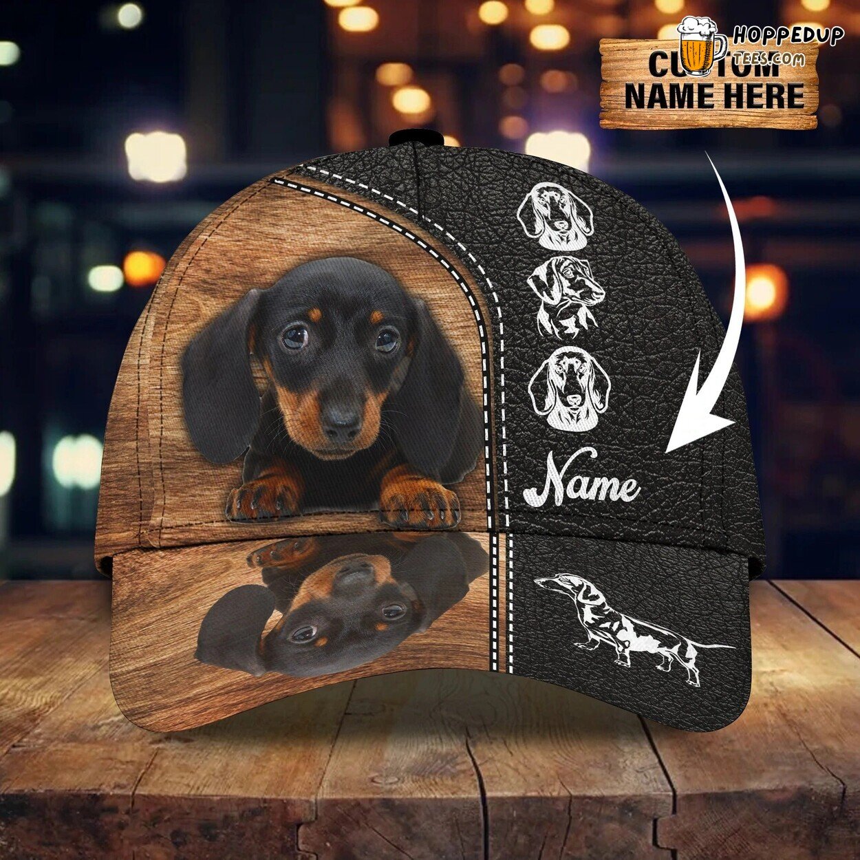 Personalized Baseball Dachshund Cap Dog Lover 3D Full Print Dachshund Hat