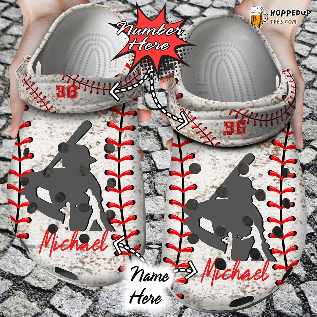 Personalized Baseball Dad Comfortable Clogs Fathers Day Custom Shoes