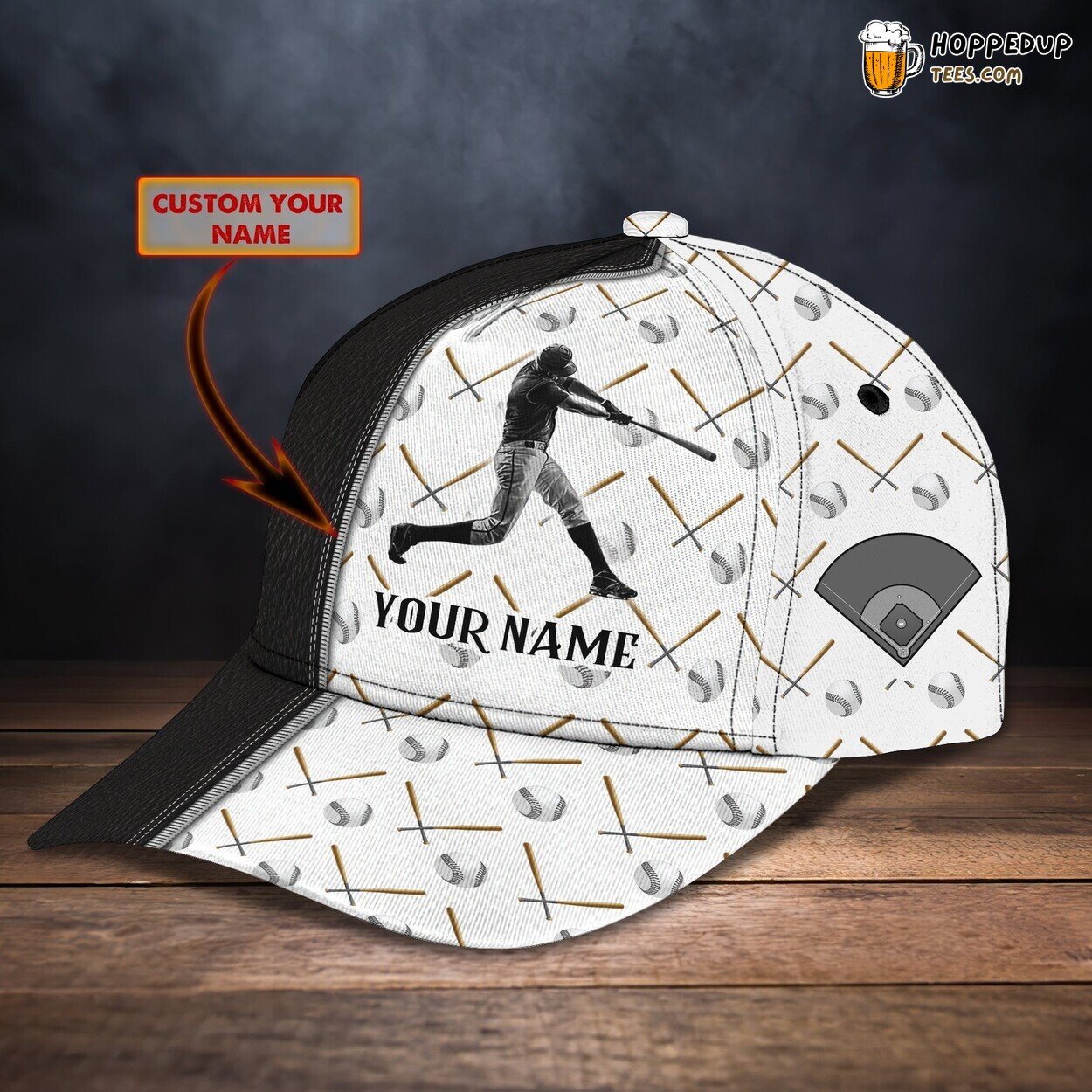 Personalized Baseball Fan Classic Cap 3D Unique Custom Field Game Design