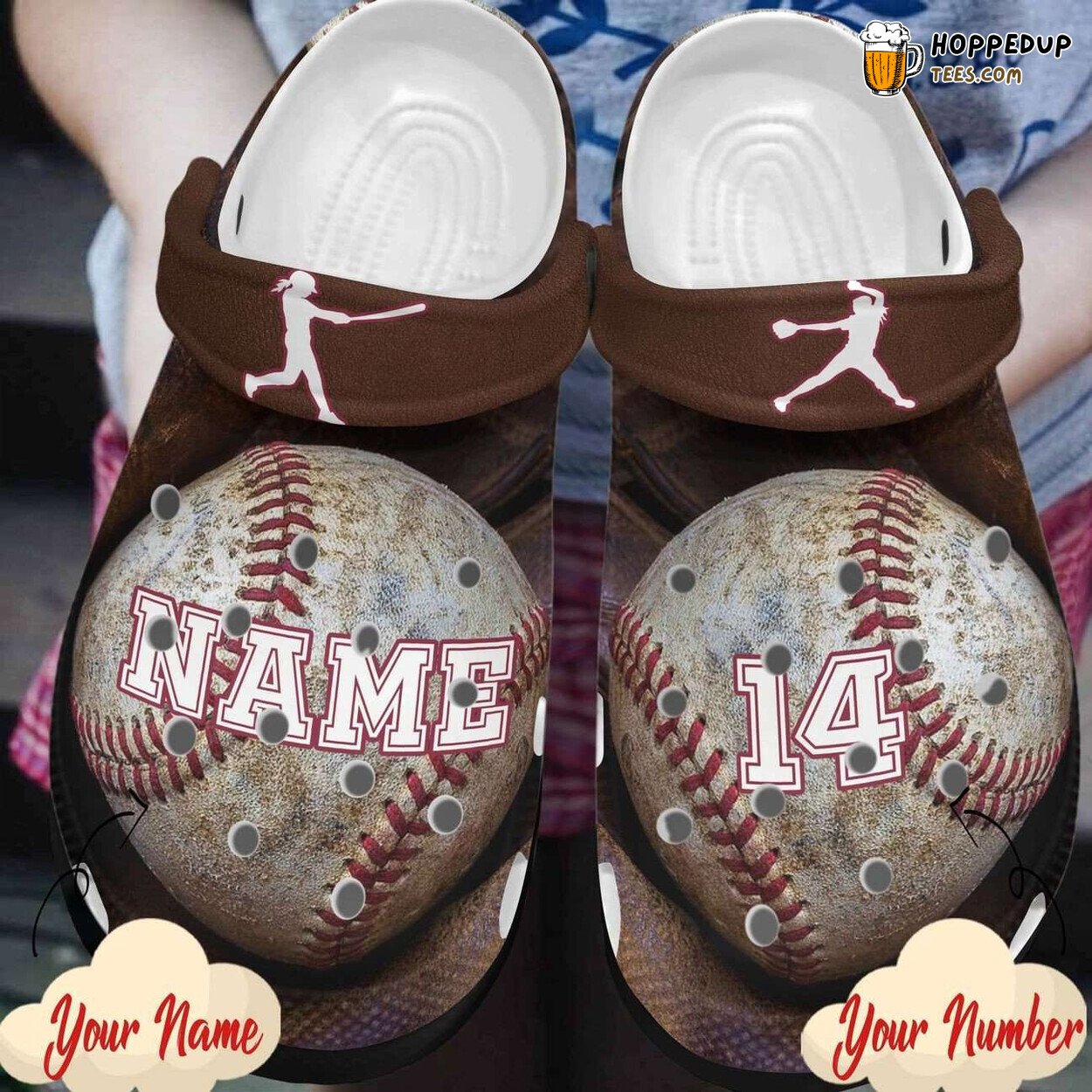 Personalized Baseball Theme Classic Comfortable Clogs Shoes Unique Sports Fan