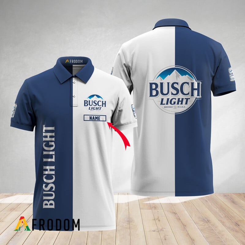 Personalized Basic Bicolor Busch Light Beer Polo Shirt HU