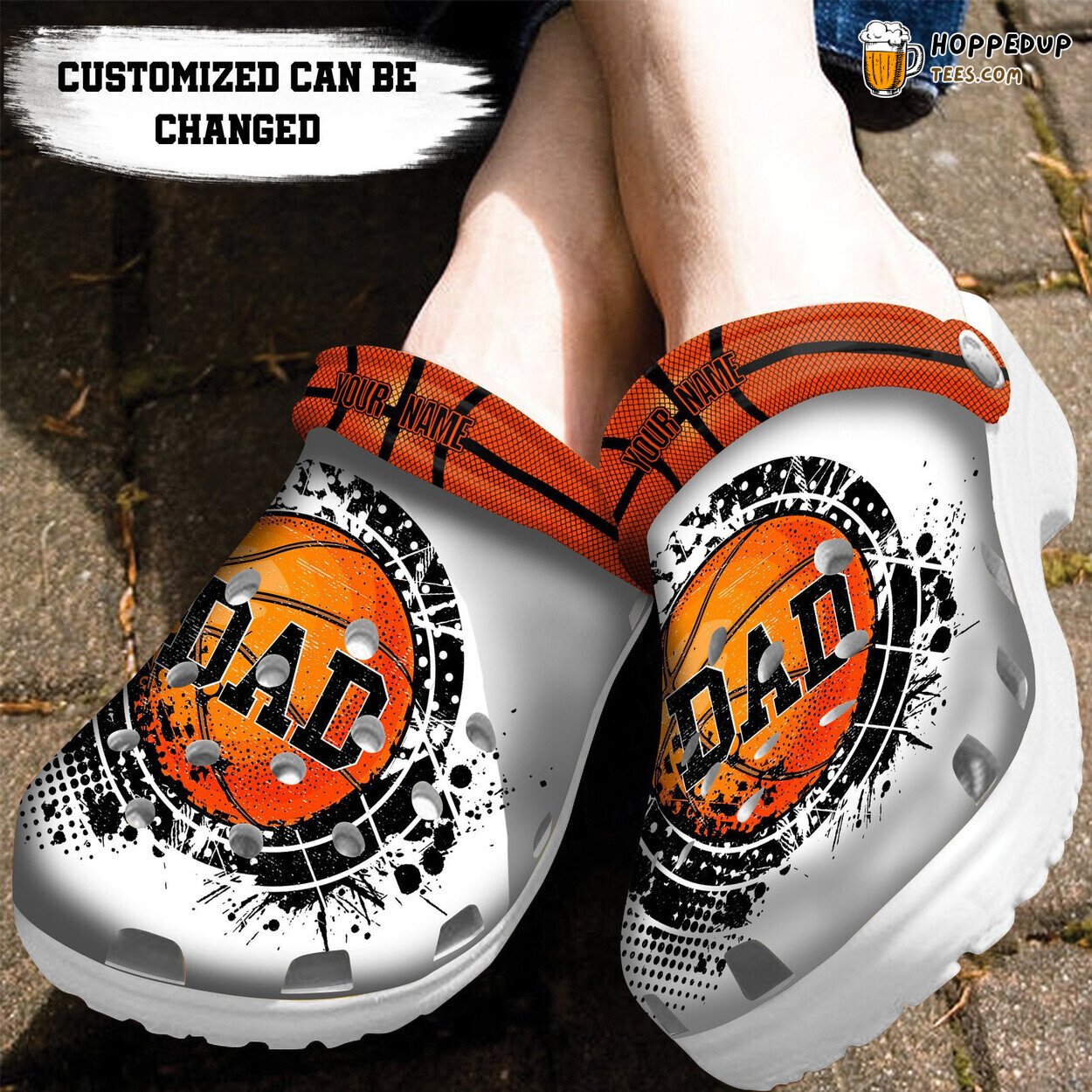Personalized Basketball Dad Theme Comfortable Clogs Fathers Day Shoes