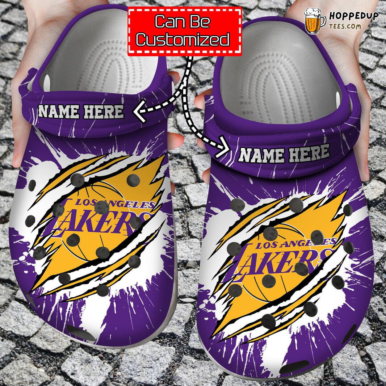 Personalized Basketball Team Ripped Claw Design Clog Shoes