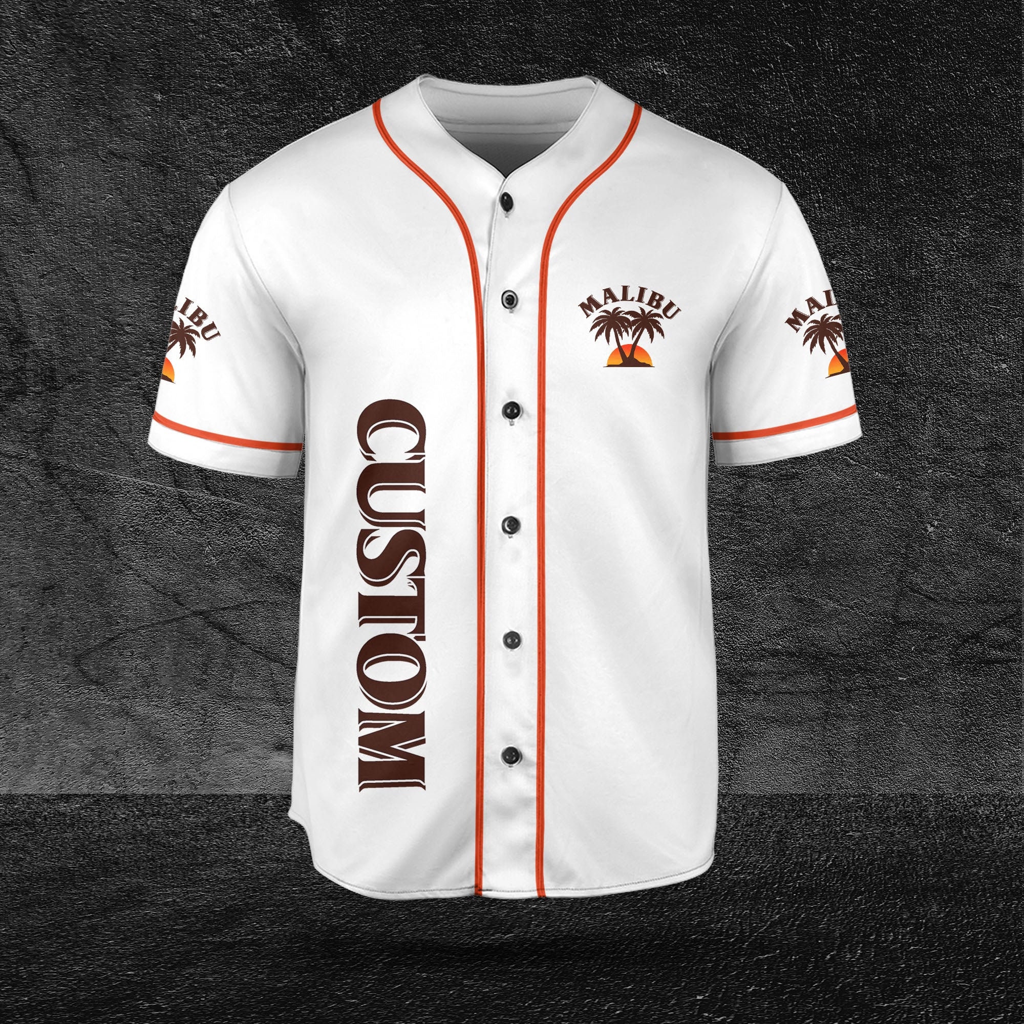 Personalized Beige Malibu Baseball Jersey Sport Fashion Shirt HU