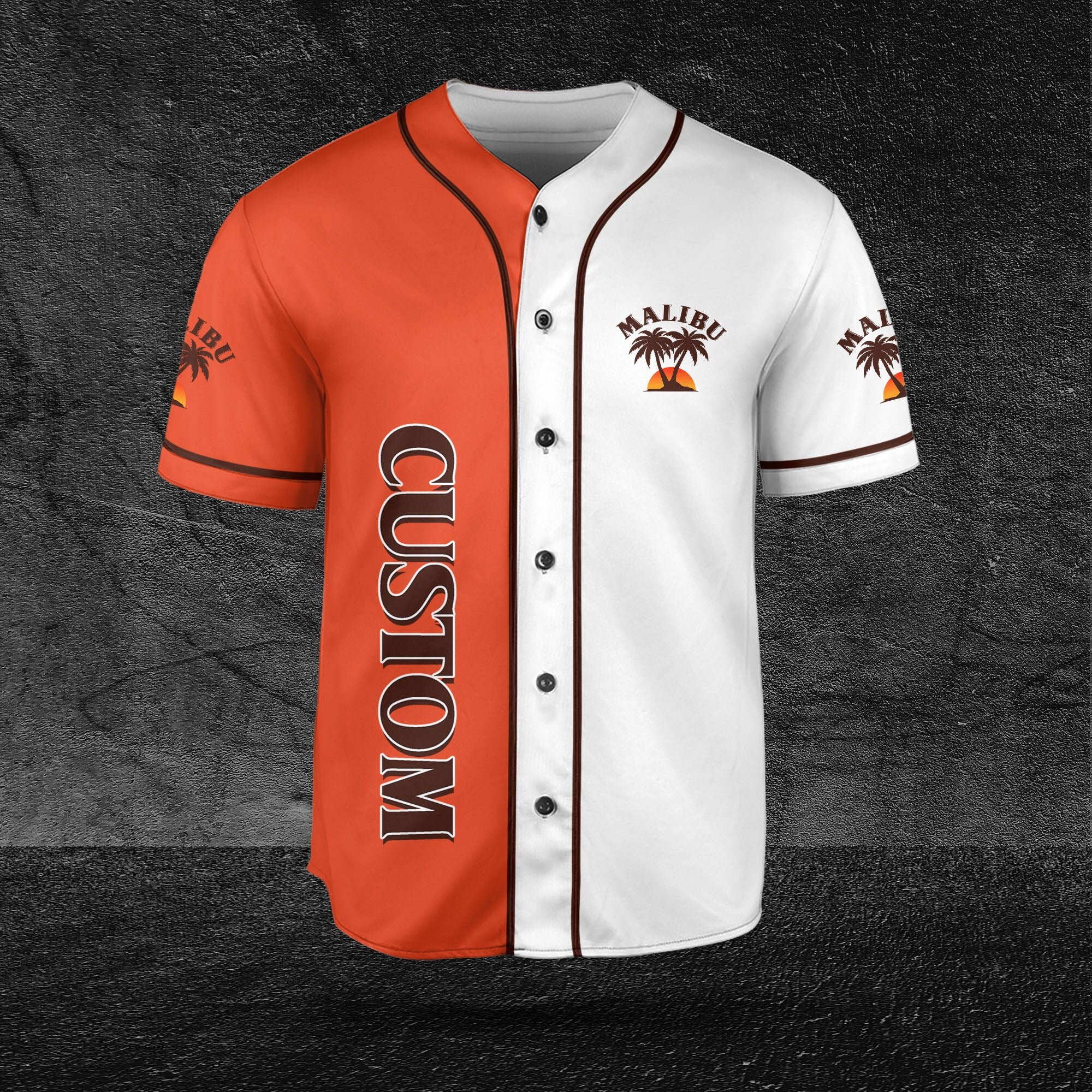 Personalized Beige Malibu Dual Color Baseball Jersey Shirt HU