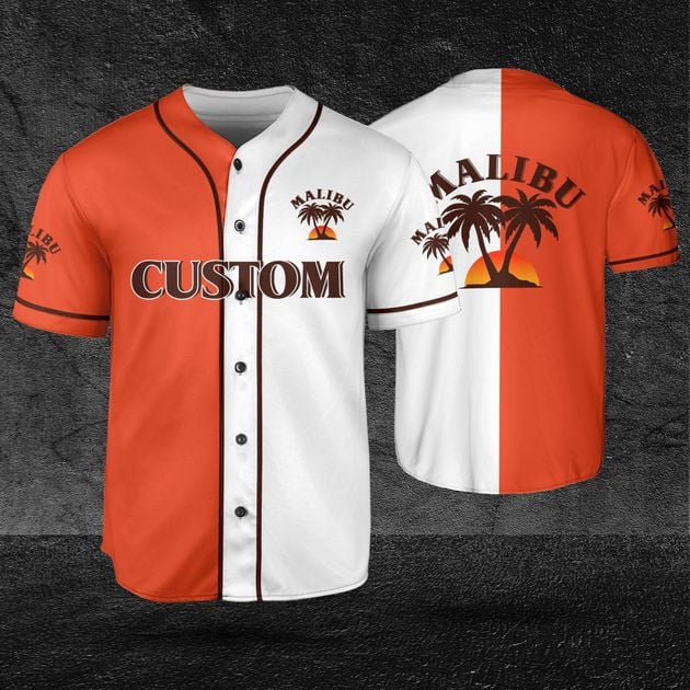 Personalized Beige Malibu Jersey Shirt for Beer Lovers HU