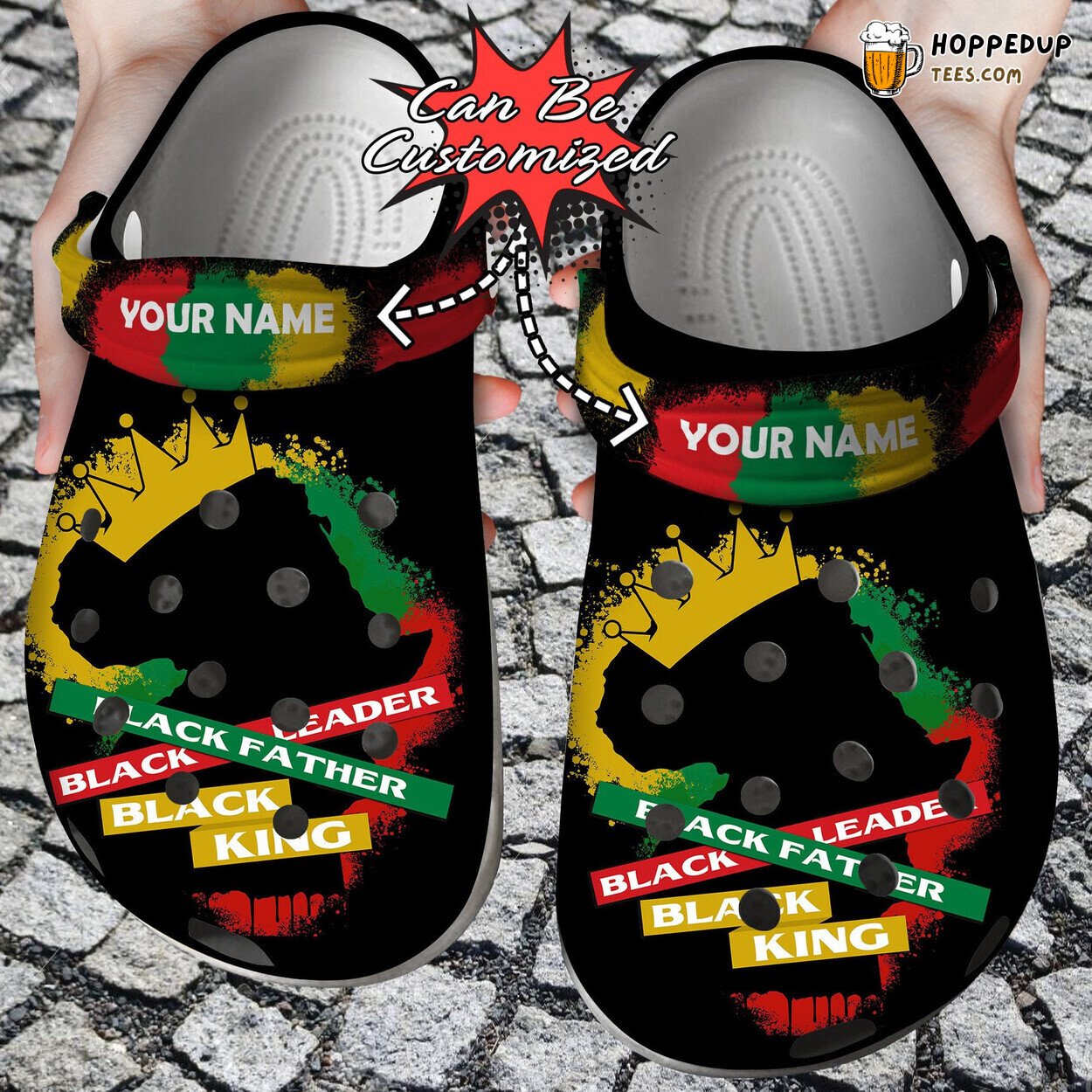 Personalized Black Father Leader King Fathers Custom Comfortable Clogs