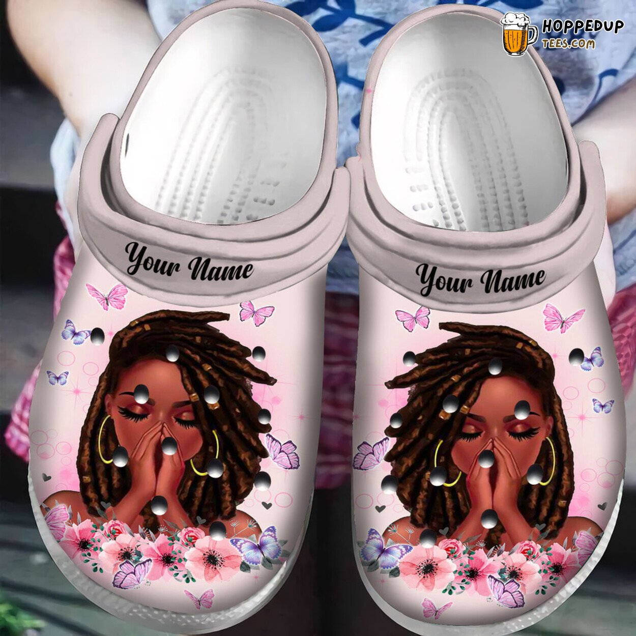 Personalized Black Girl African American Classic Comfortable Clogs Shoes