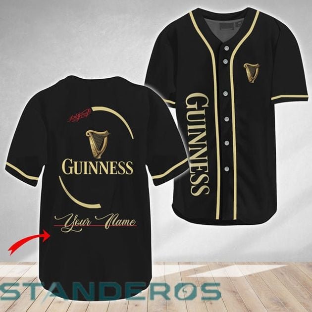 Personalized Black Guinness Beer Baseball Jersey Shirt HU