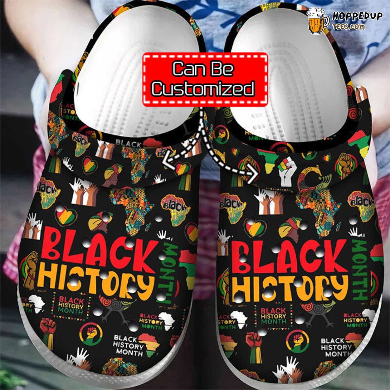 Personalized Black History Month African American Classic Clogs