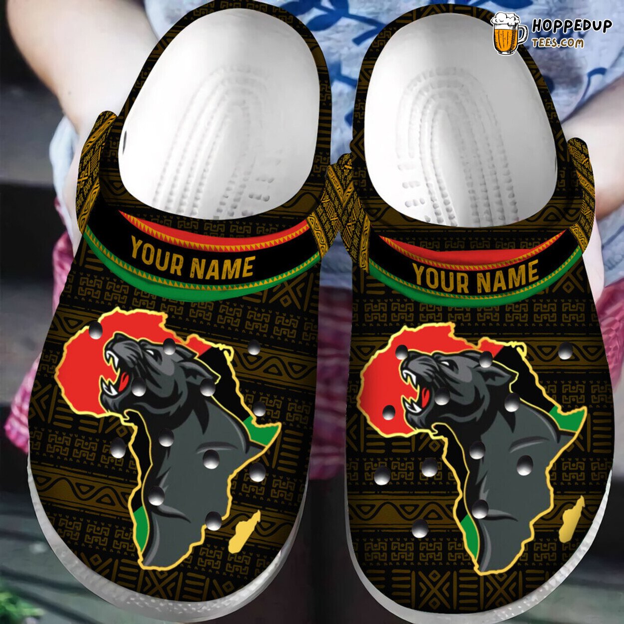Personalized Black Panther Africa Themed Classic Comfort Clogs Shoes