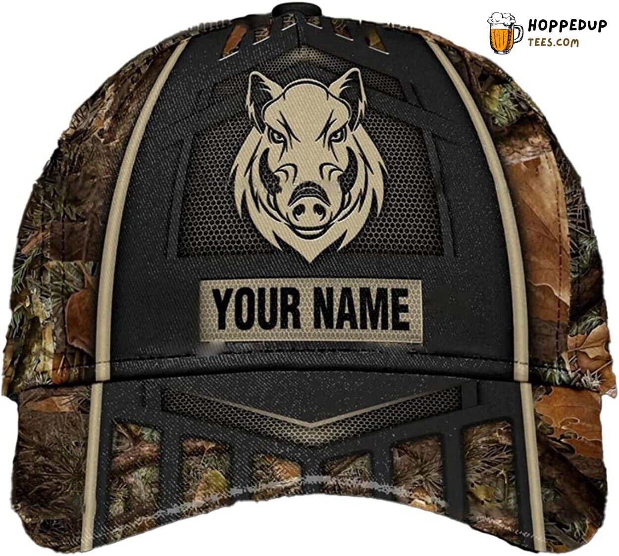 Personalized Boar Hunting Baseball Cap Camo Men Wild Boar Design