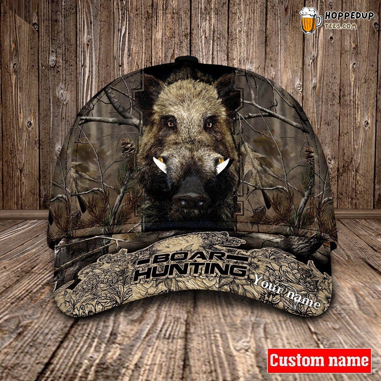 Personalized Boar Hunting Cap Perfect Father’s Day Gift Hunting Enthusiast Dad