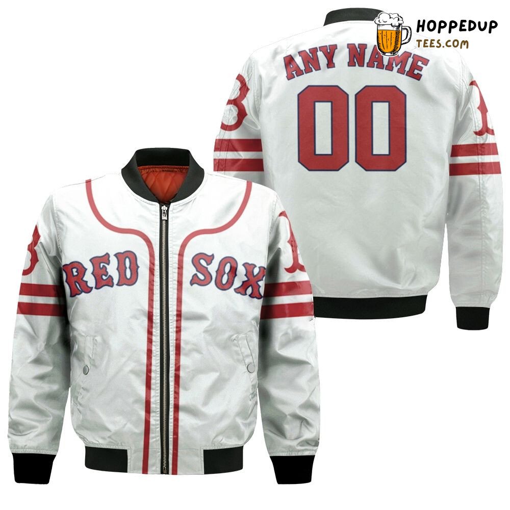 Personalized Boston Red Sox MLB Name Number Custom Bomber Jacket
