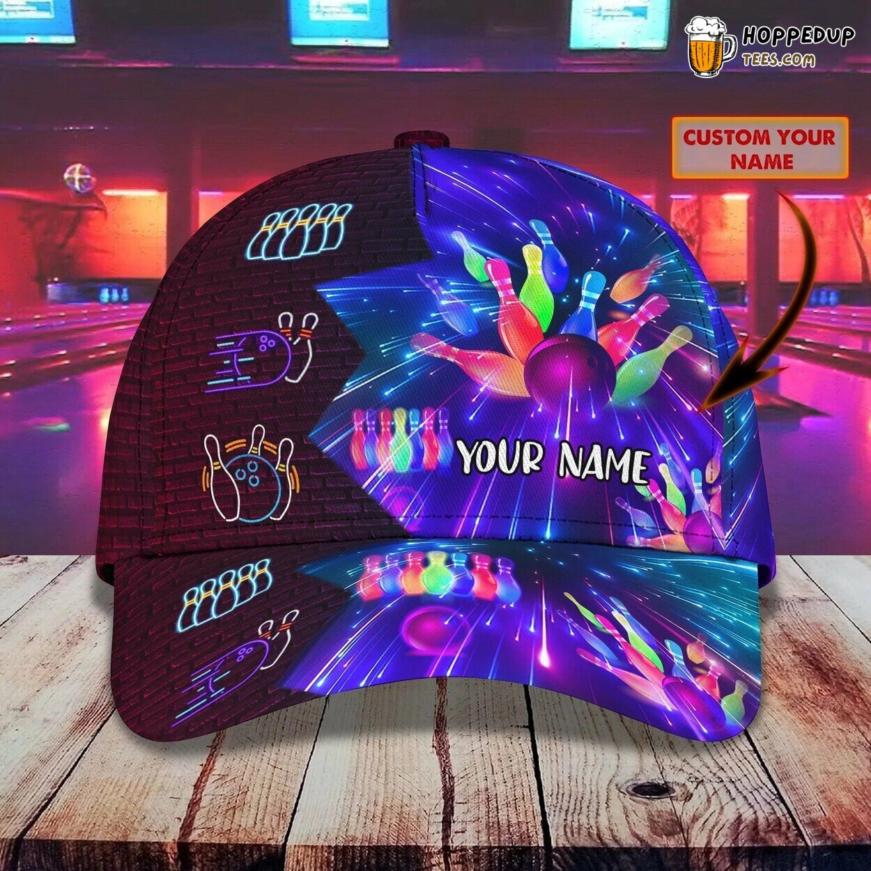 Personalized Bowling Cap Hat Baseball Design Ideal Bowler Gift Classic Play Hat Personalized Bowling Cap Hat Baseball Design Ideal Bowler Gift Classic Play Hat
