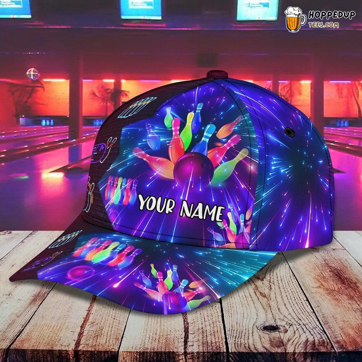 Personalized Bowling Cap Hat Baseball Design Ideal Bowler Gift Classic Play Hat