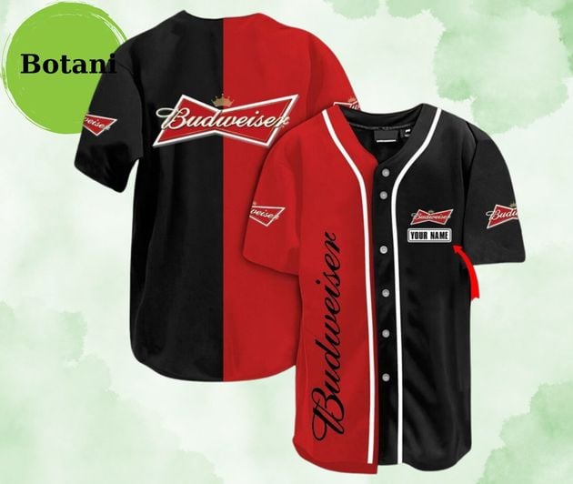Personalized Budweiser Baseball Jersey Ideal Gift for Beer Lovers HU