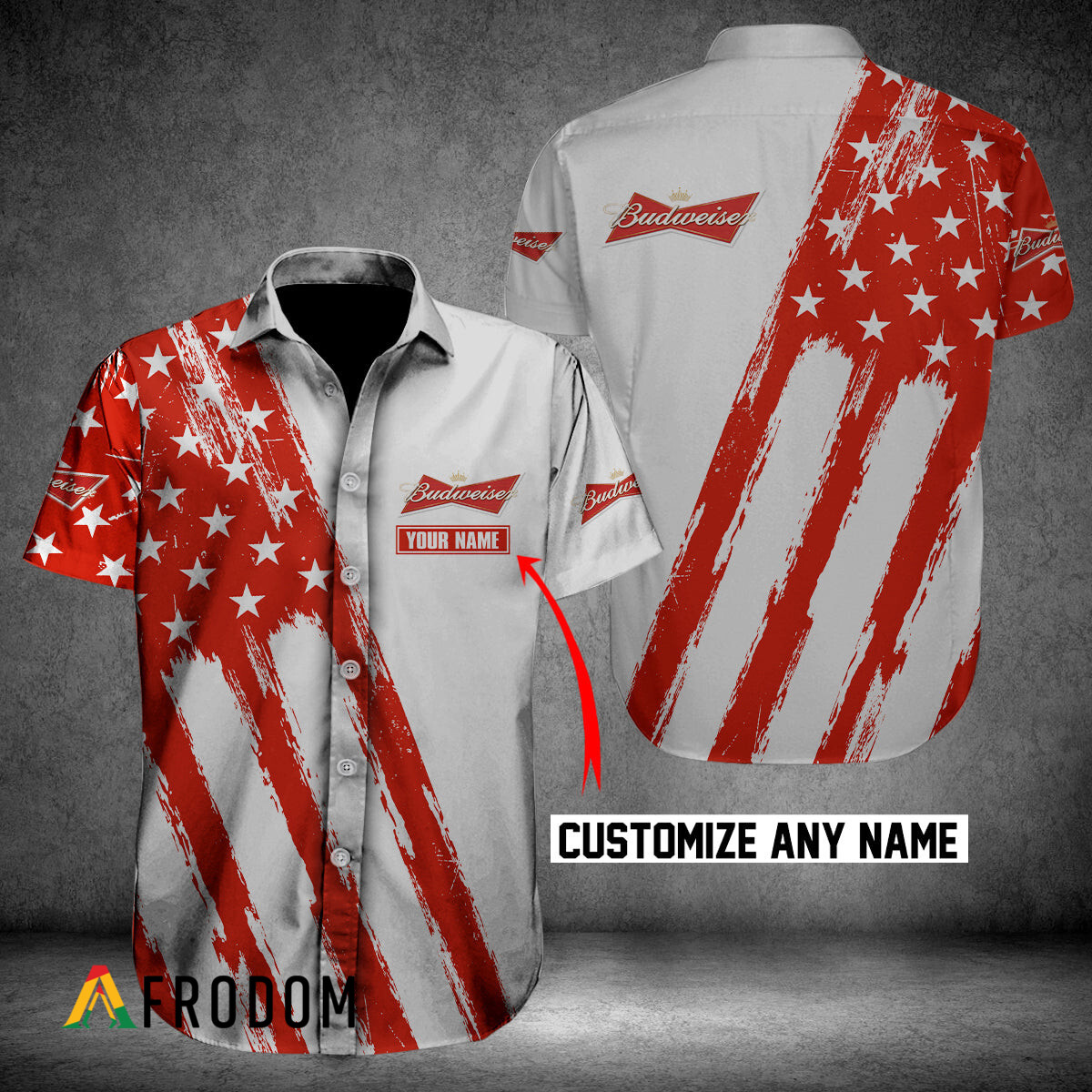 Personalized Budweiser Beer Button Style Shirt HU