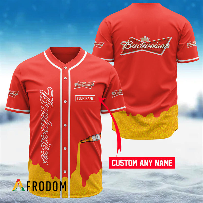 Personalized Budweiser Themed Jersey Style Shirt HU
