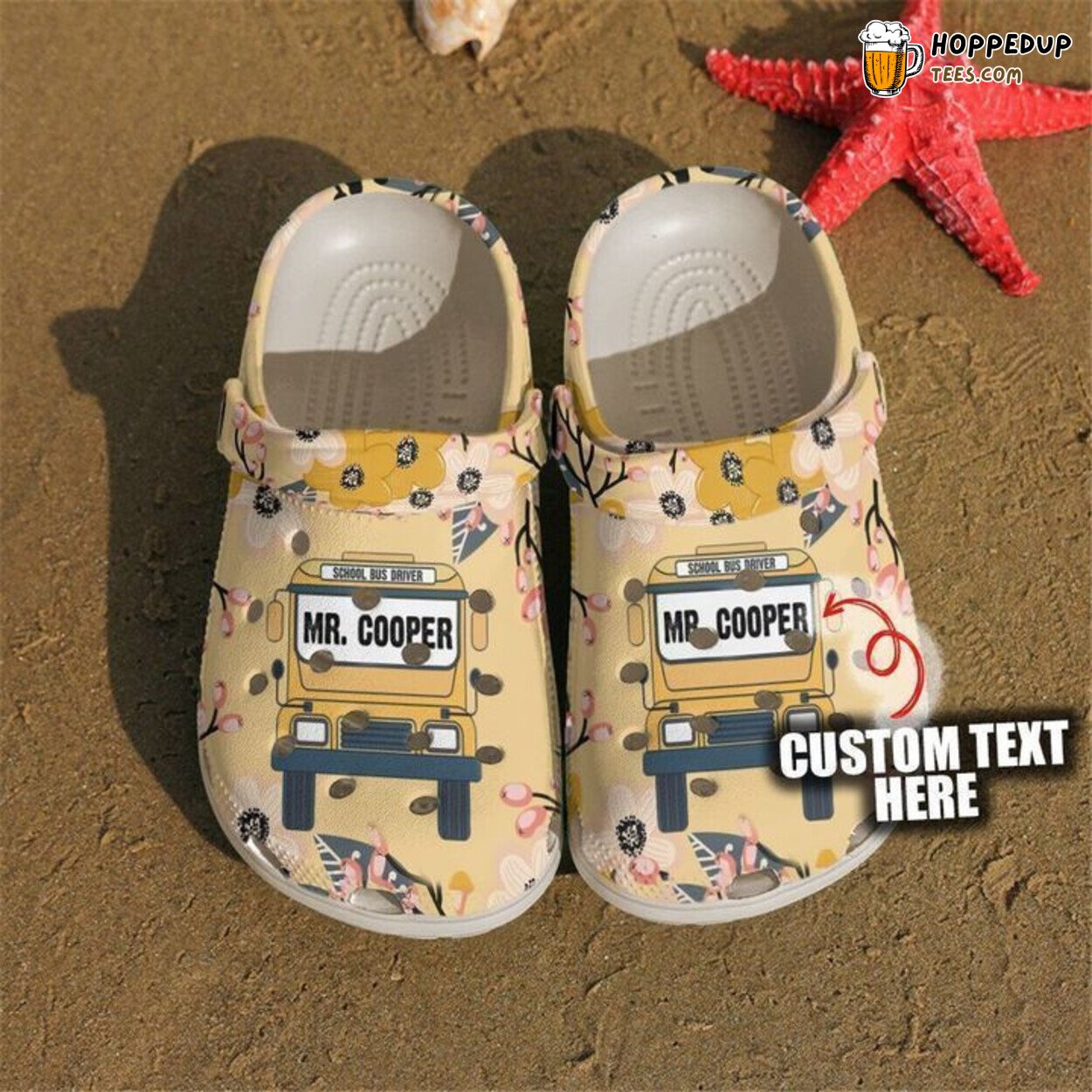 Personalized Bus Driver School Front Themed Classic Clogs Shoes