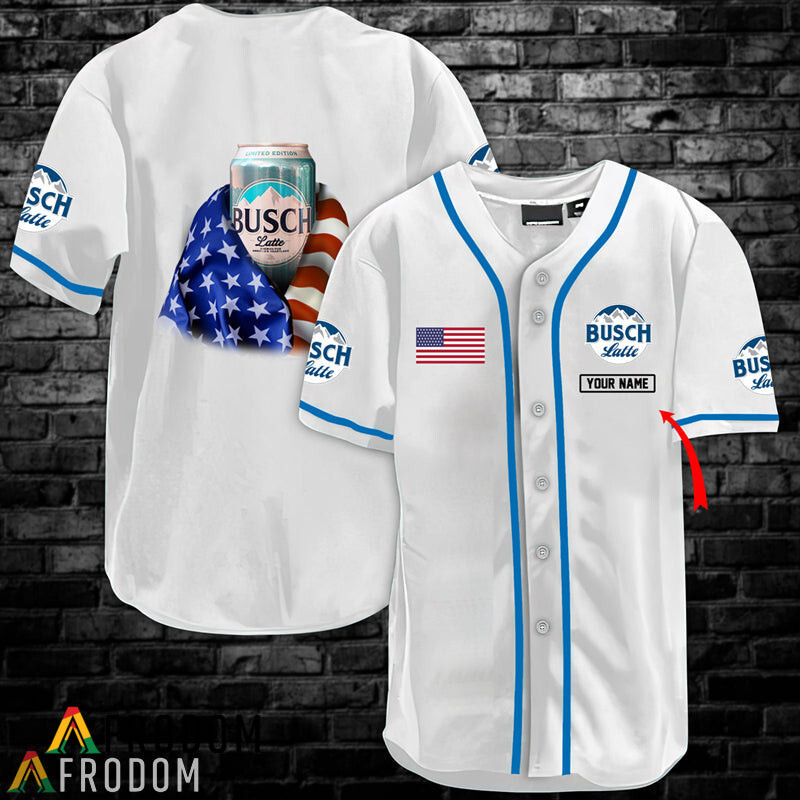 Personalized BuschLatte UsaFlag Jersey Shirt HU