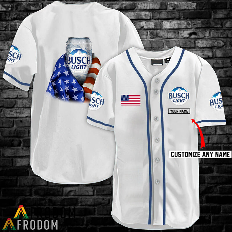 Personalized BuschLight UsaFlag Jersey Shirt HU