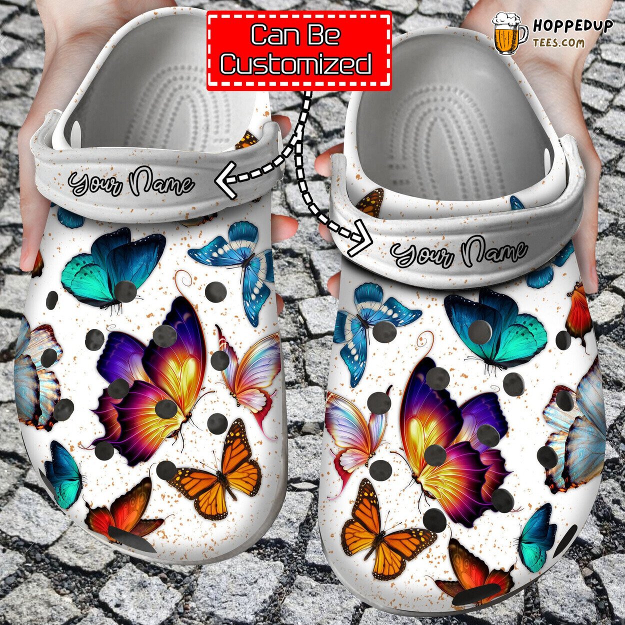 Personalized Butterfly Lovers Theme Comfortable Clogs Animal Inspired