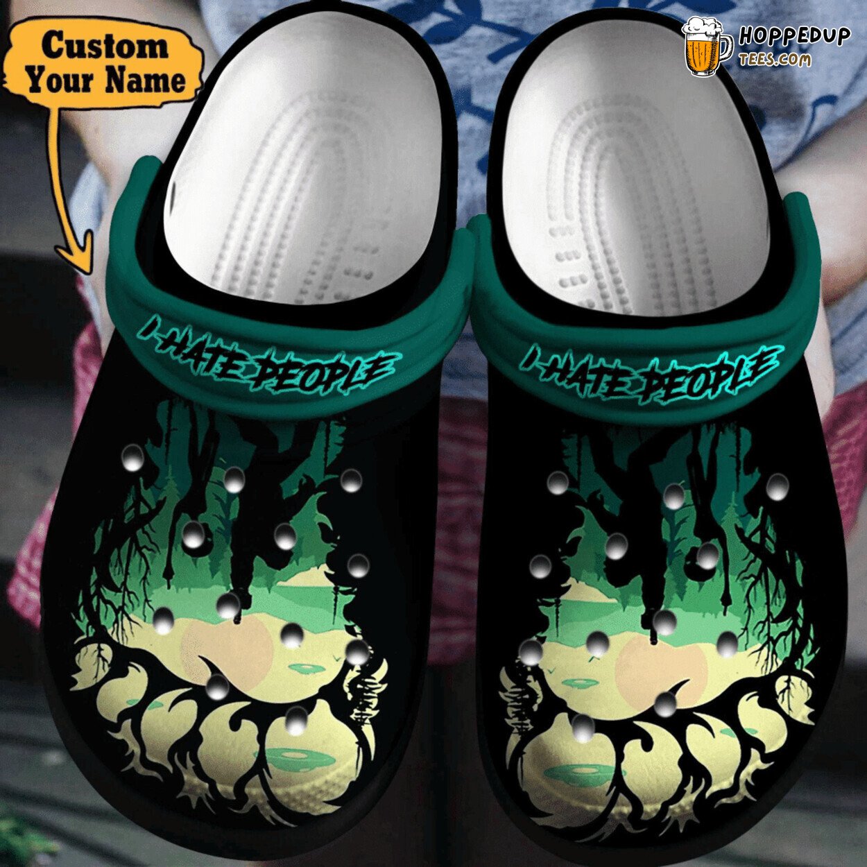 Personalized Camping Bigfoot Monster Themed Comfortable Clog Shoes