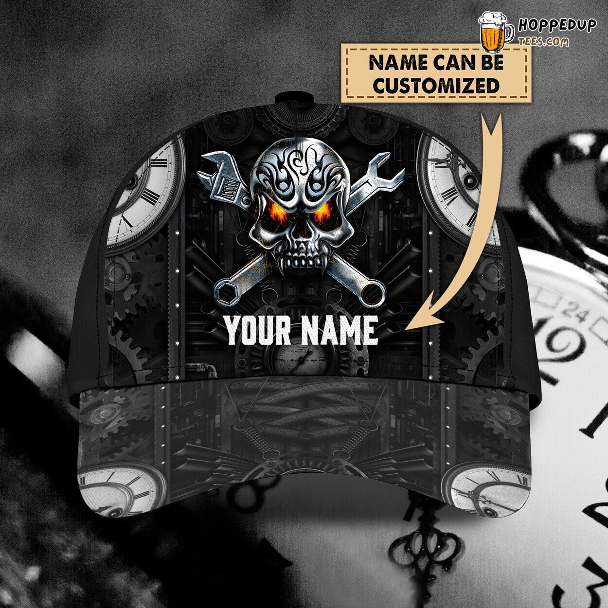 Personalized Car Mechanic Classic Cap 3D Unique Custom Garage Workshop