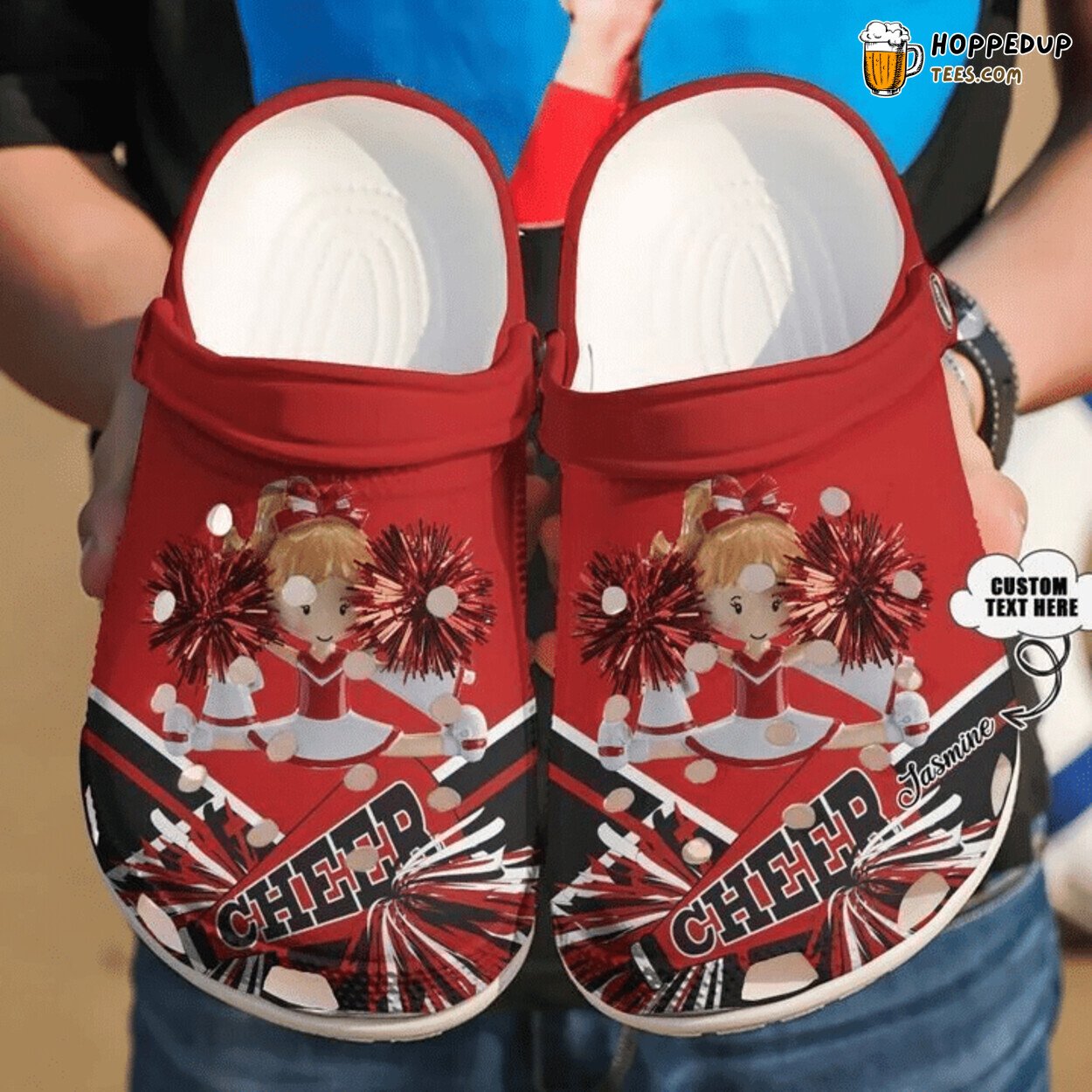 Personalized Cheerleader Cheer Up Classic Comfortable Clogs Shoes