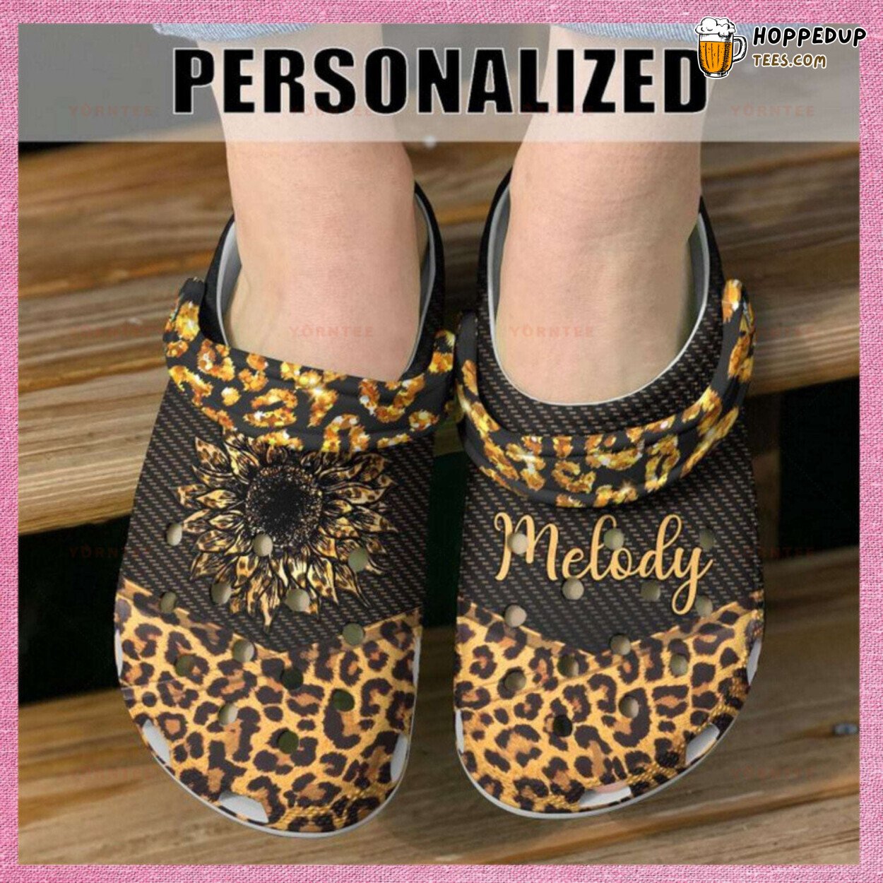 Personalized Cheetah Sunflower Lover Gift Comfortable Rubber Clogs