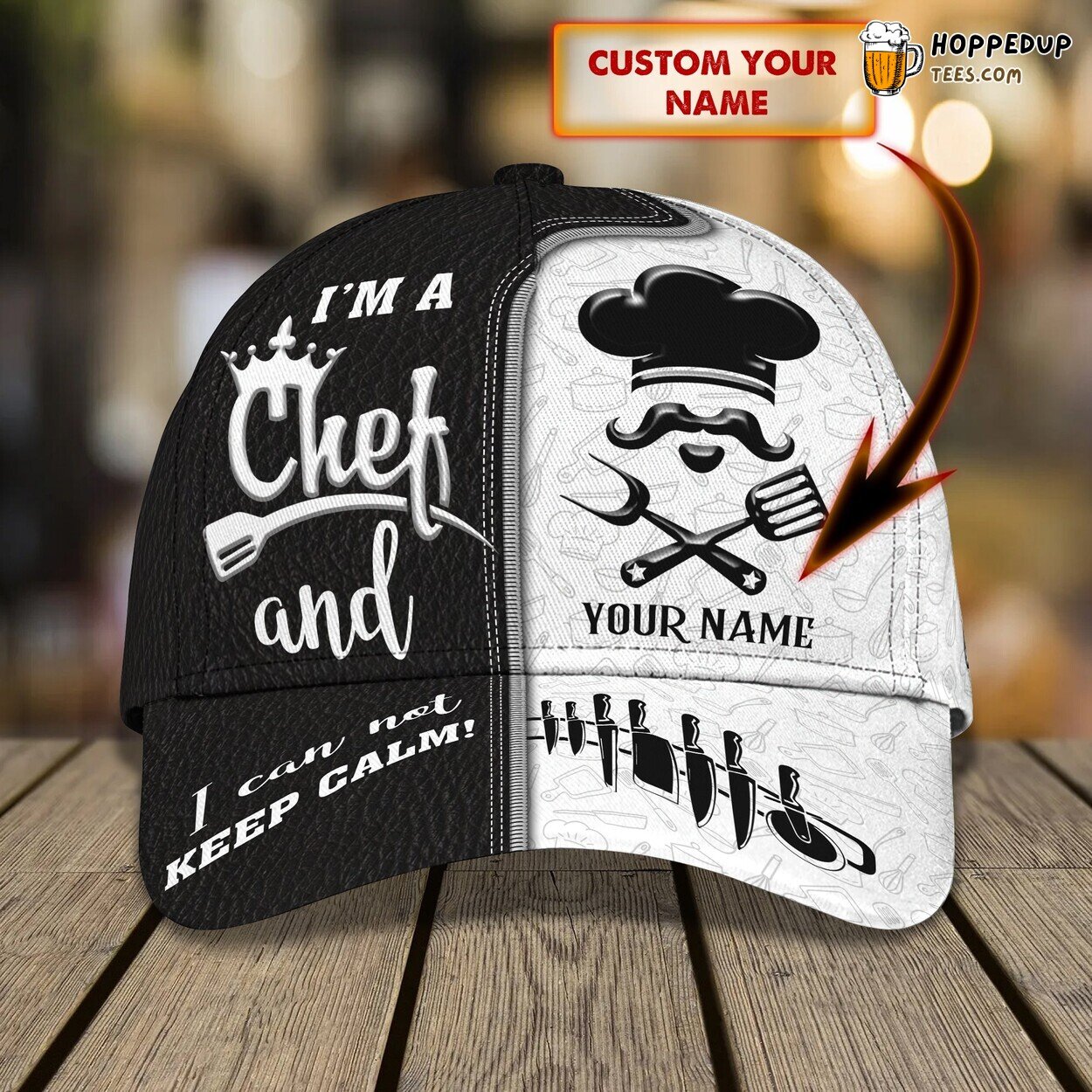 Personalized Chef Elegance Displayed in a 3D Classic Cap Unique Design