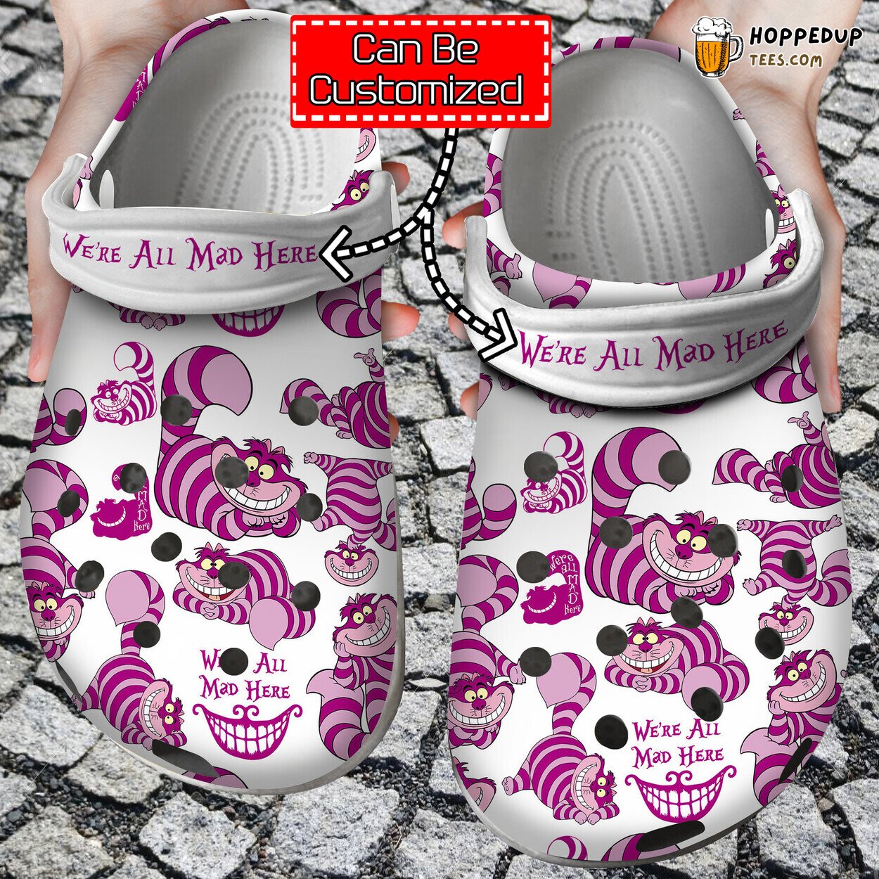 Personalized Cheshire Cat Cute Theme Clog Shoes Unique Animal Lovers Gift