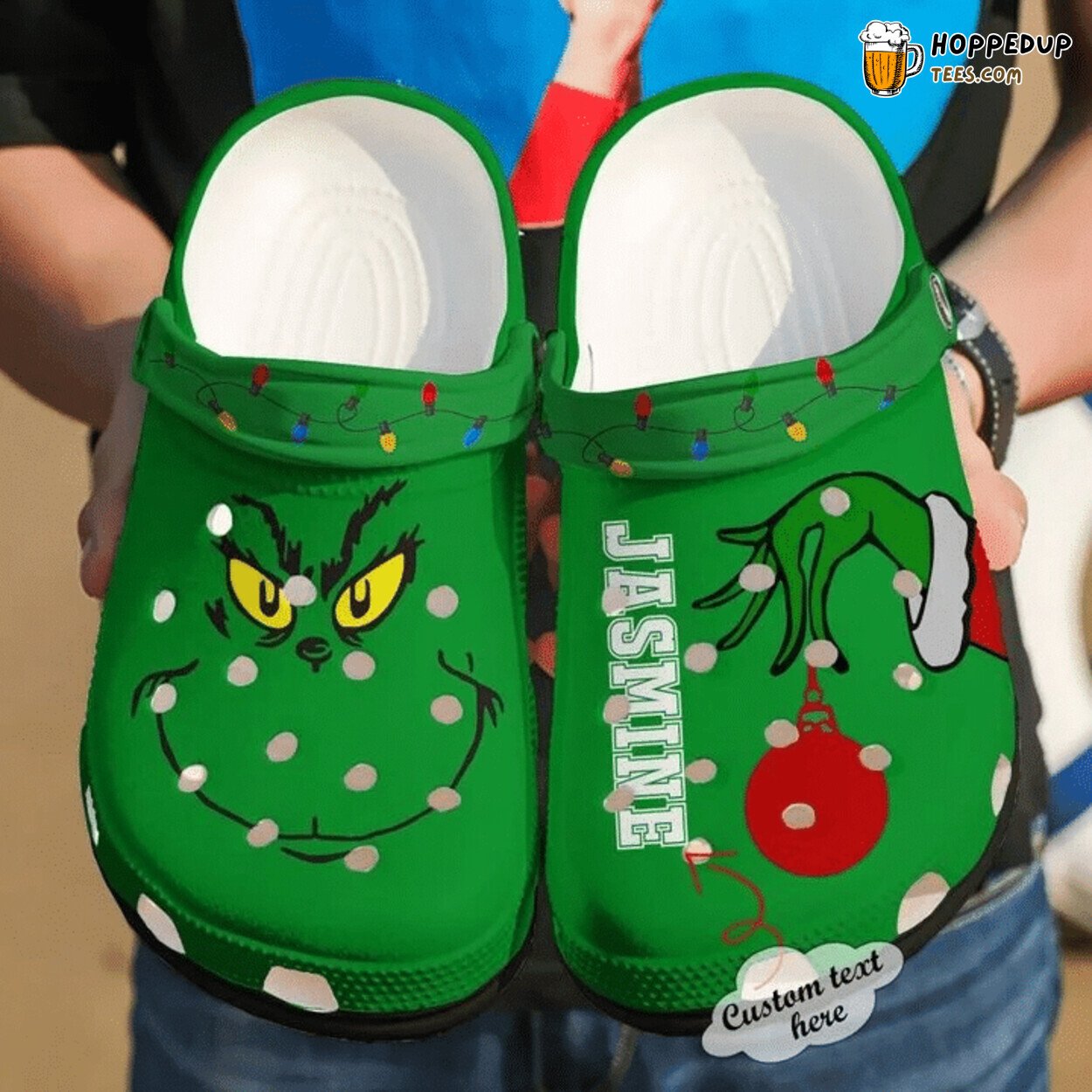 Personalized Christmas Gift Grinch Theme Classic Clogs Shoes