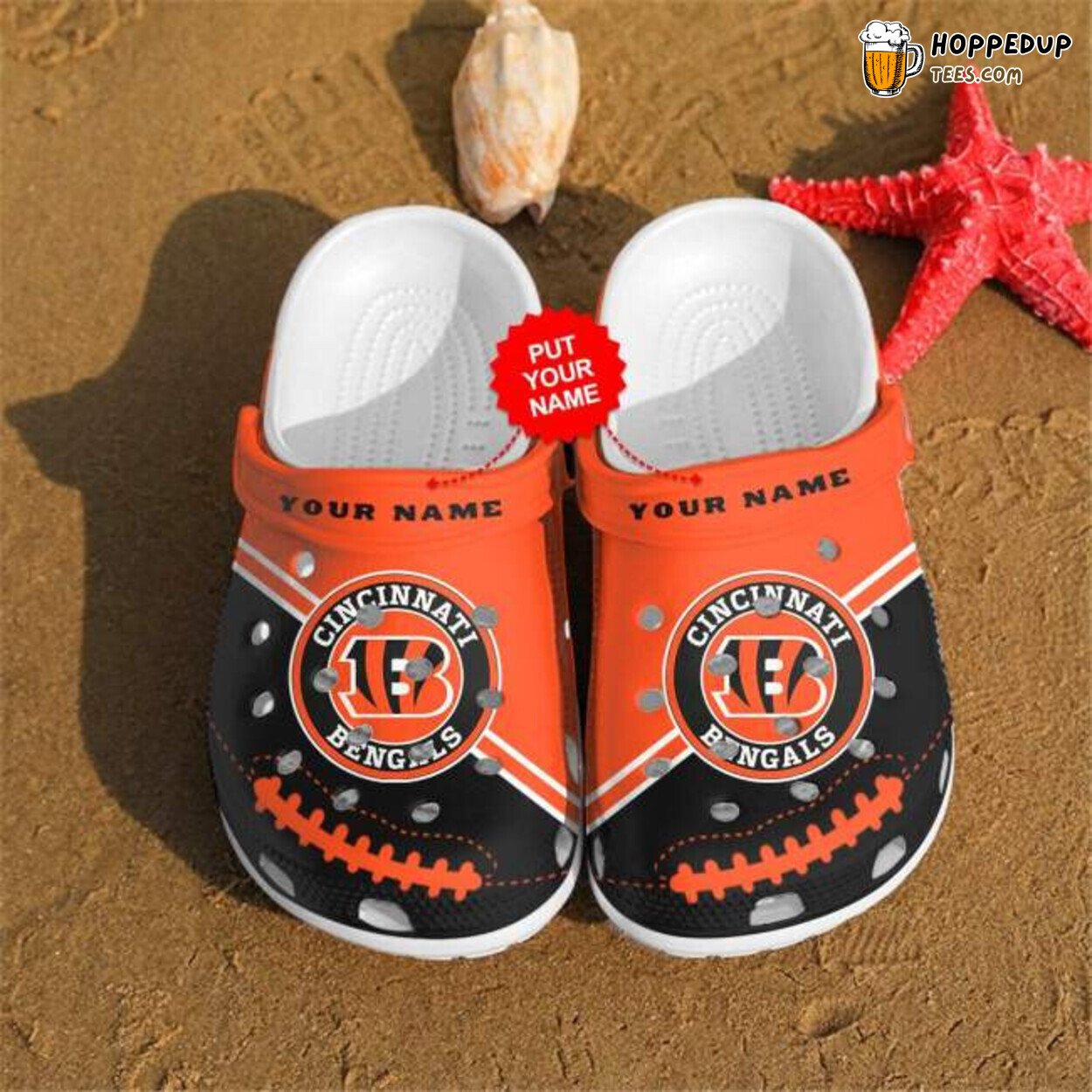 Personalized Cincinnati Bengals Football Team Comfort Clog Shoes