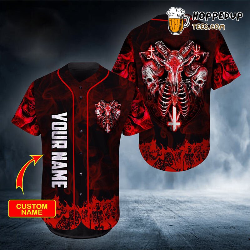 Personalized Custom Blood Heart Skull Baseball Tee Jersey Shirts 3D