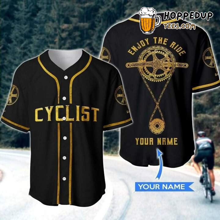 Personalized Custom Cyclist Enjoy The Ride Baseball Tee Jersey Shirts 3D