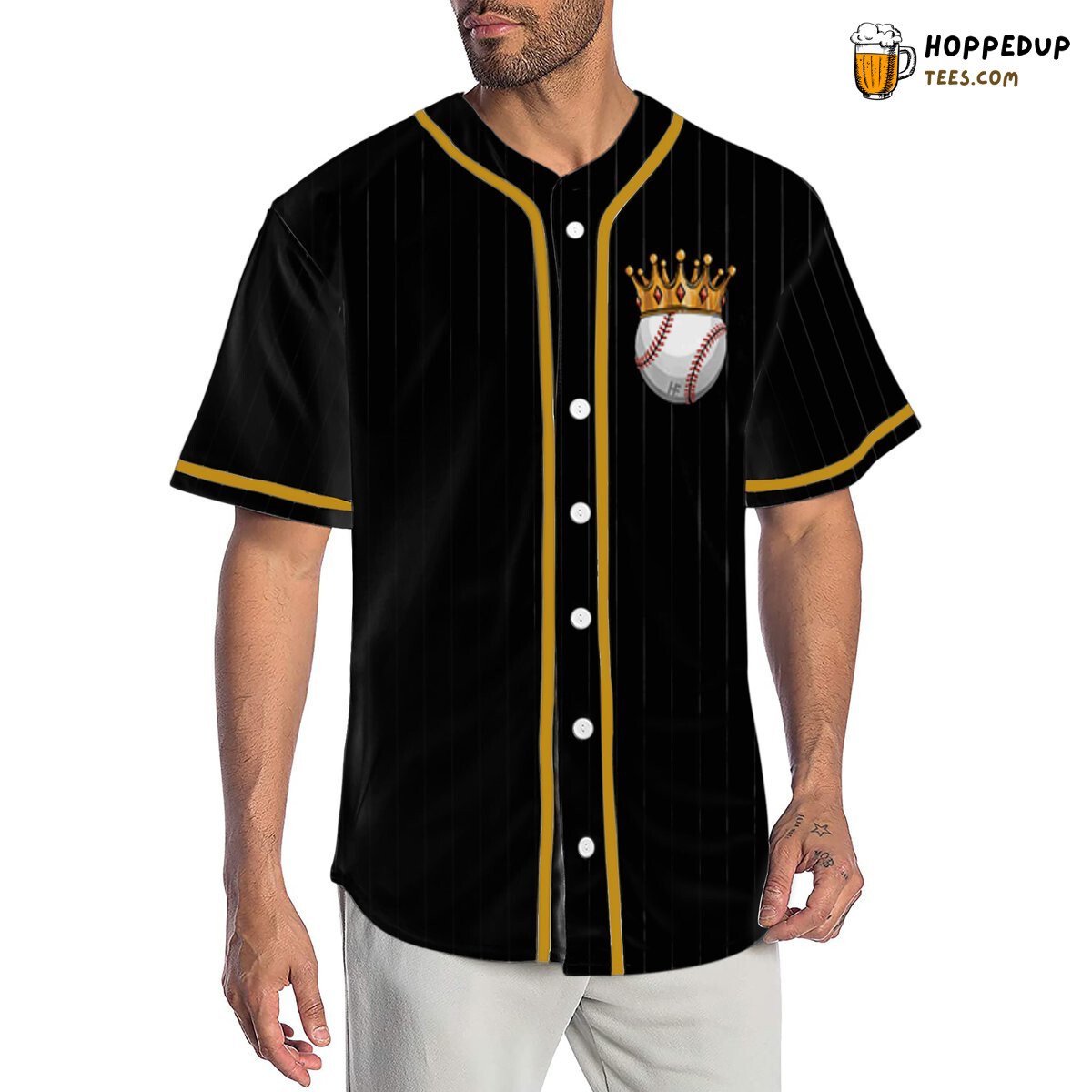 Personalized Custom King Of Baseball Baseball Tee Jersey Shirts 3D