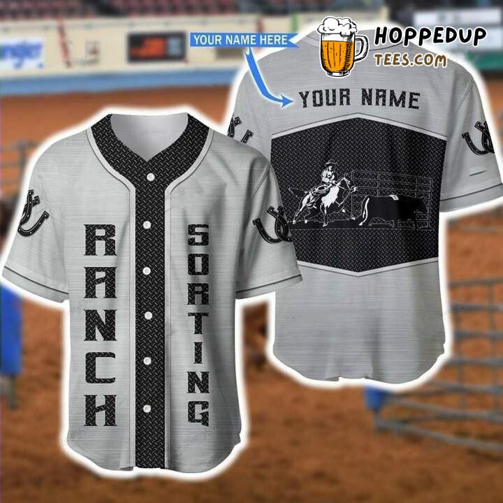 Personalized Custom Ranch Sorting Metal Baseball Tee Jersey Shirts 3D